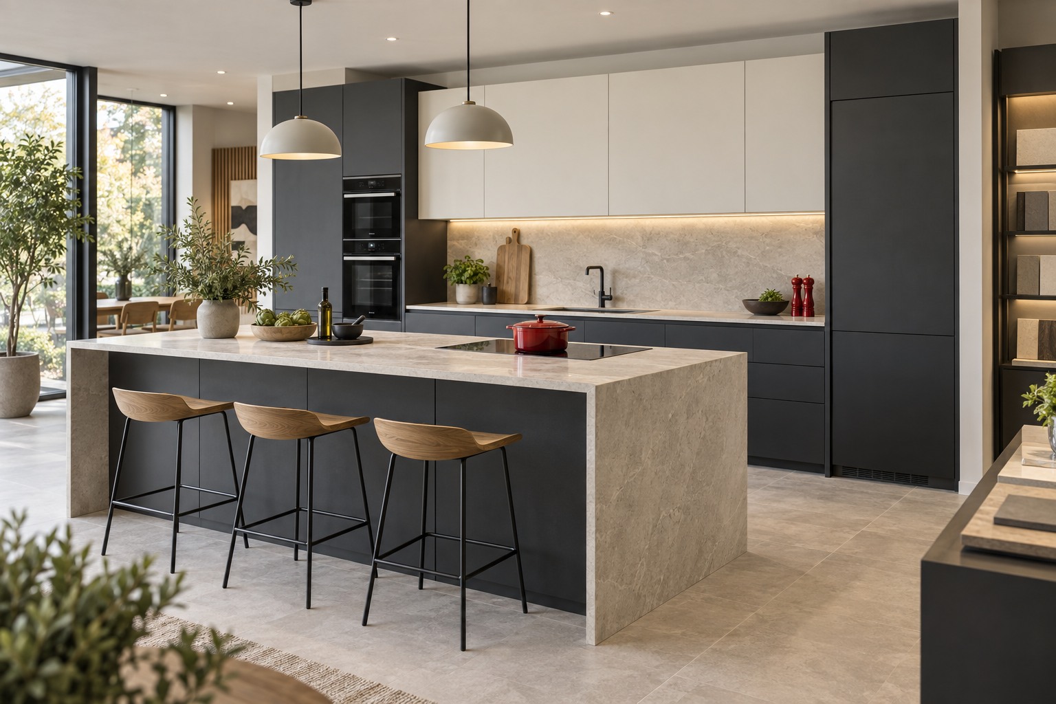 Modern German showroom display kitchen